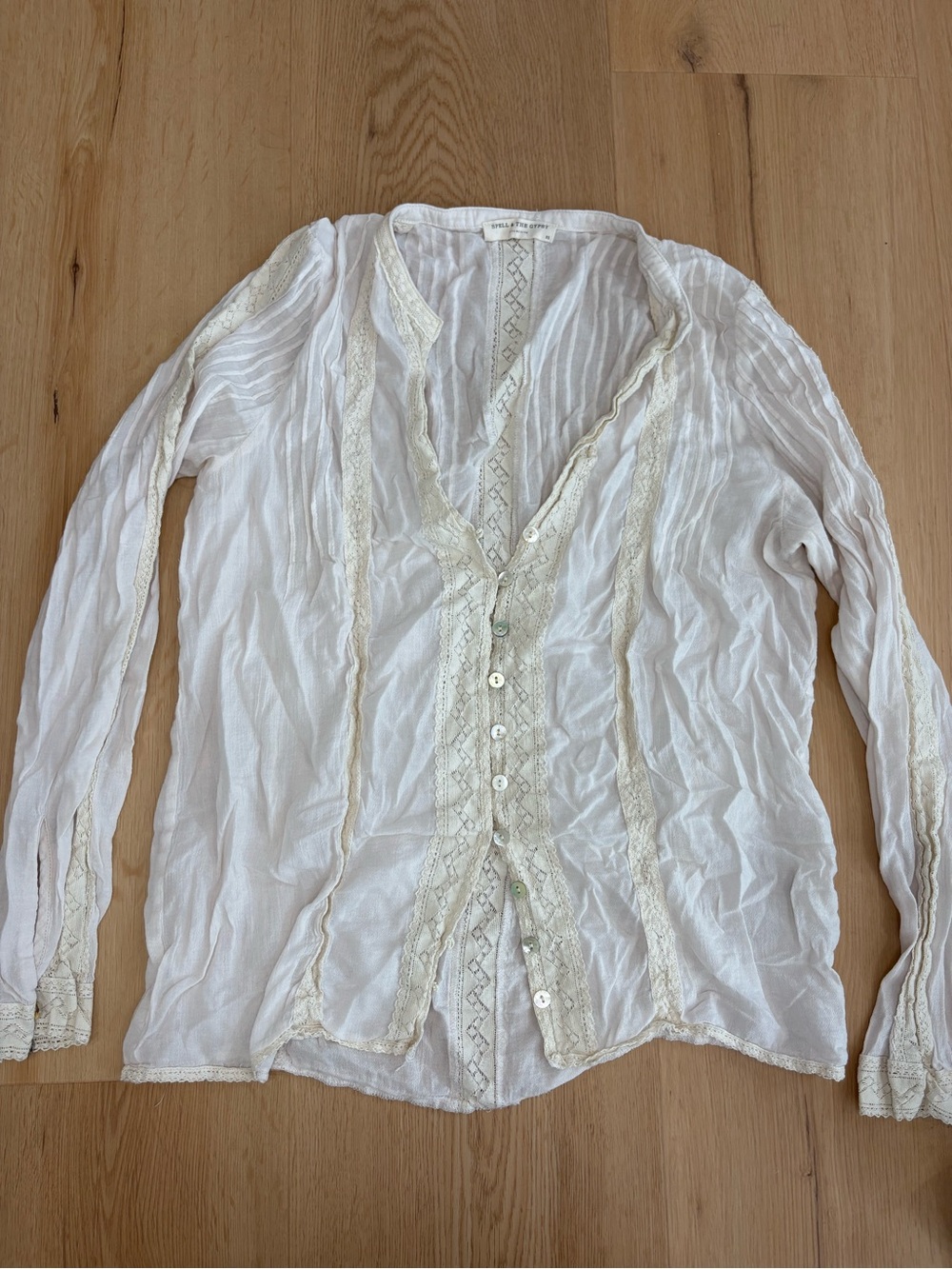 Spell and the Gypsy Cinder blouse cream white xsmall - Picture 4 of 7